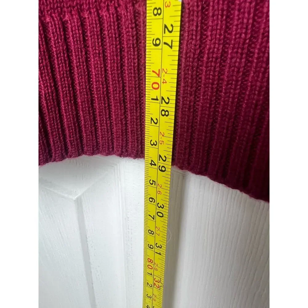 Oscar De La Renta Men's Pullover Sweater 100% Cotton Dark Red Size XXL